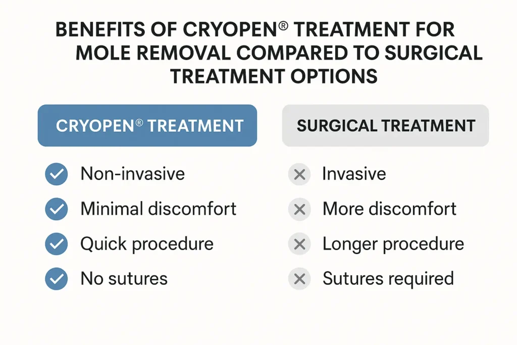 Benefits of professional mole-removal assessment at LA LIPO Greater London (Hillingdon)