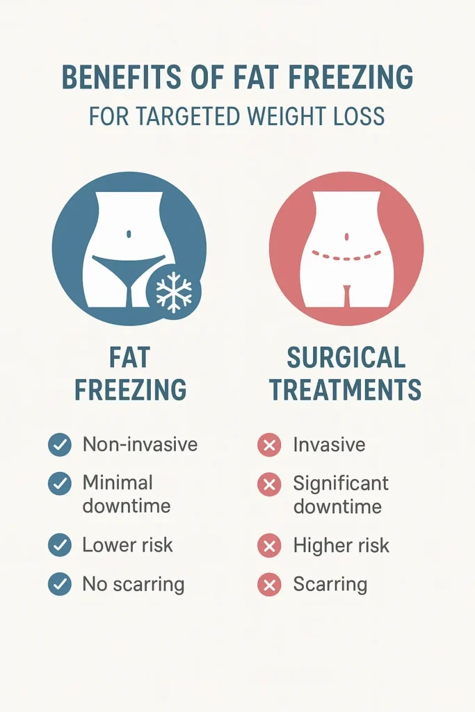 graphic showing the benefits of fat freezing Greater London (Hillingdon)