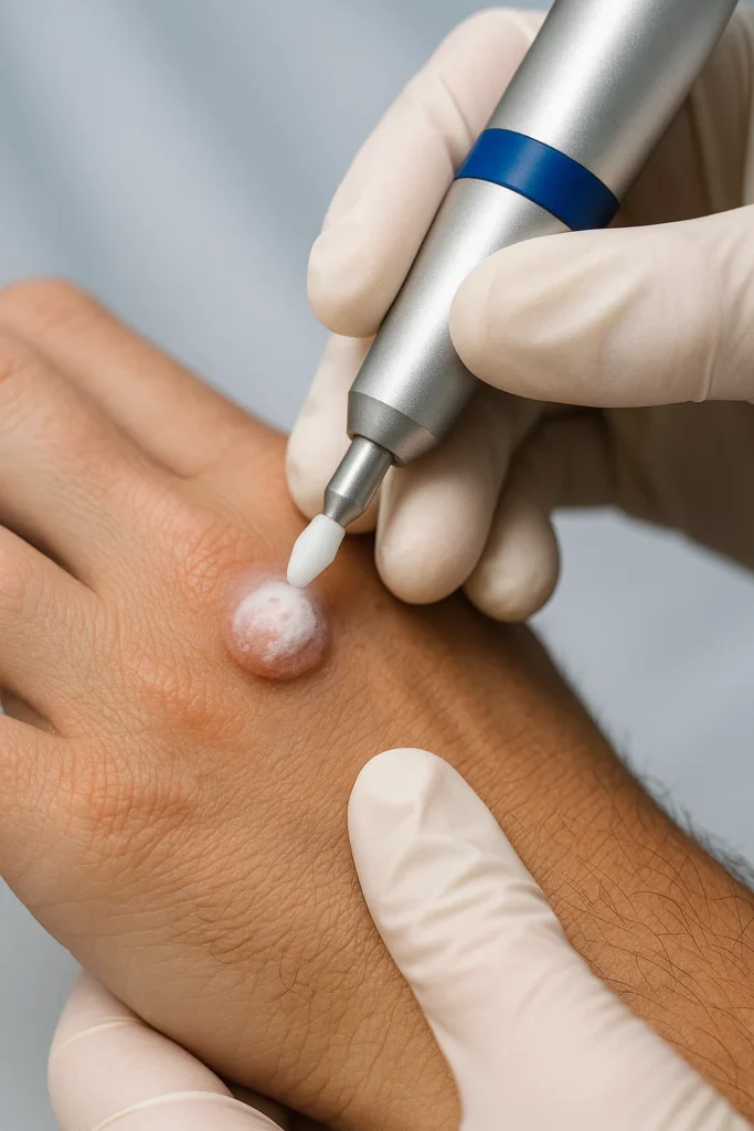 example of wart removal Greater London (Hillingdon) using cryopen