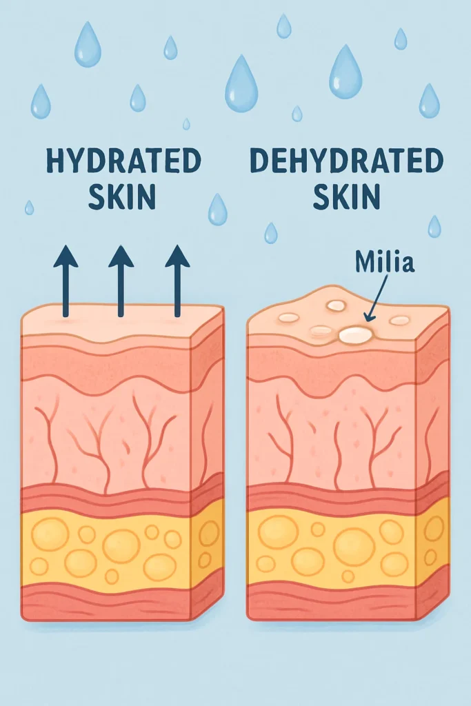 The importance of hydration and milia production Greater London (Hillingdon)