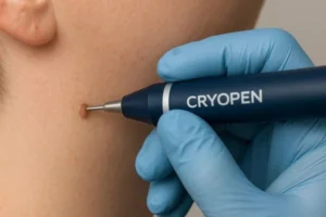 Person receiving skin tag removal Greater London (Hillingdon)