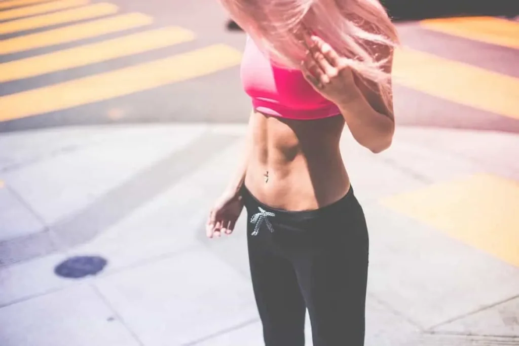 Woman with toned stomach after LA-EMS Body Sculpting Treatment Greater London (Hillingdon) 