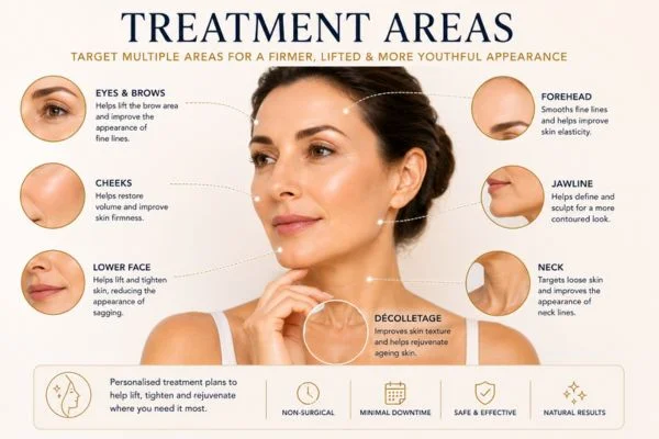 Areas of treatment for the ultimate lift tighten treatment Greater London (Hillingdon)