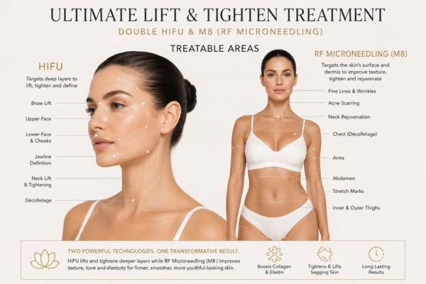 Areas of the body that can be treated - ultimate skin tighten treatment Greater London (Hillingdon)